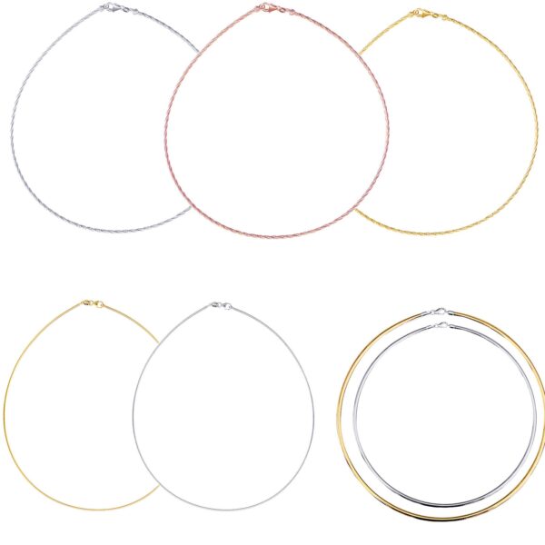9ct Gold Omega Necklaces
