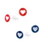 Coloured Heart Stud Earrings