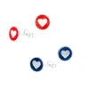 Coloured Heart Stud Earrings