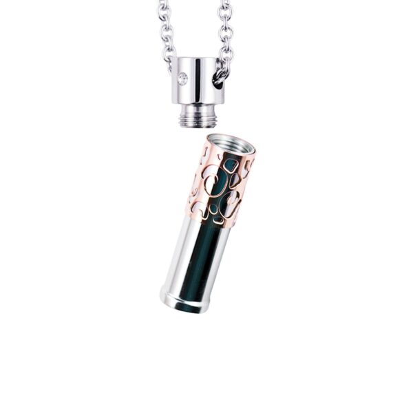 Crystal Cylinder Cremation Necklace
