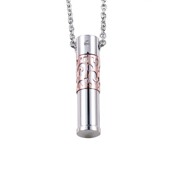 Crystal Cylinder Cremation Necklace