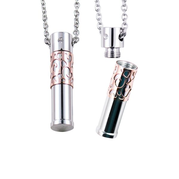 Crystal Cylinder Cremation Necklace