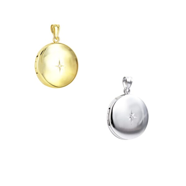 Diamond Set Round Locket
