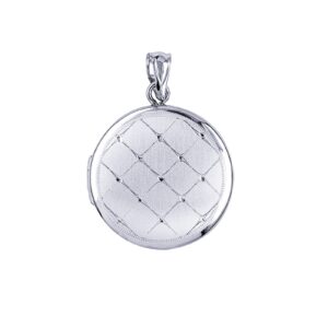 Criss Cross Pattern Photo Locket