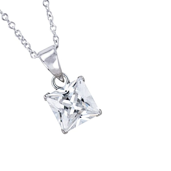 Square Cubic Zirconia Necklace