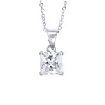 Square Cubic Zirconia Necklace