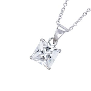 Square Cubic Zirconia Necklace