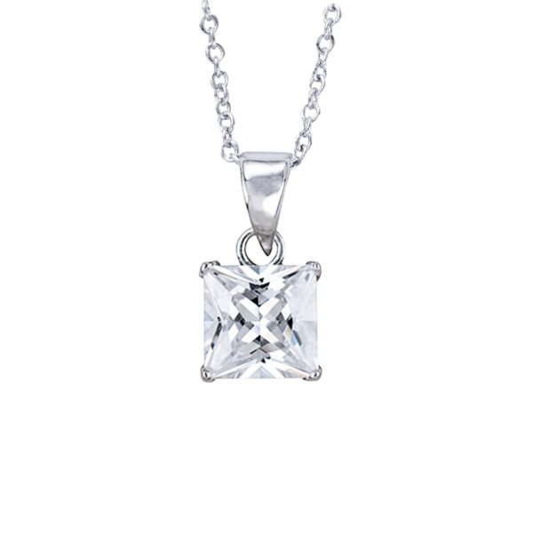 Square Cubic Zirconia Necklace