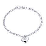 Sterling Silver Charm Bracelet Heart
