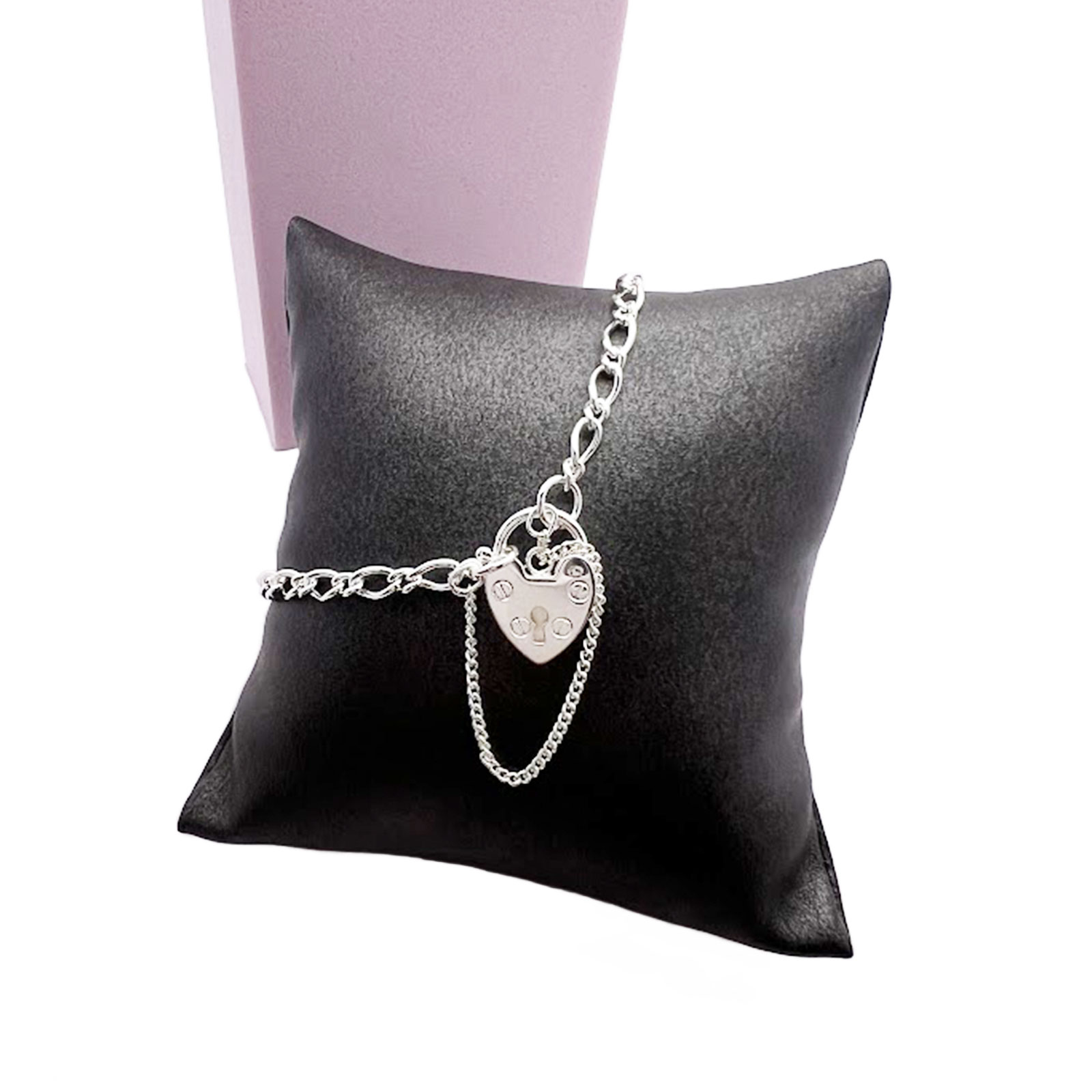 Sterling Silver Padlock Bracelet