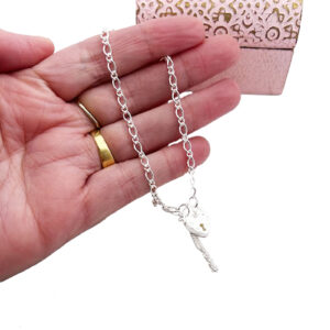 Sterling Silver Padlock Bracelet