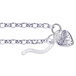 Sterling Silver Padlock Bracelet