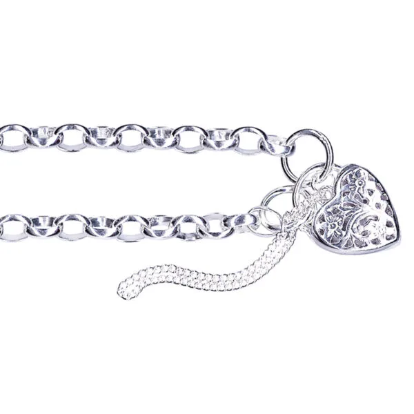Sterling Silver Padlock Bracelet