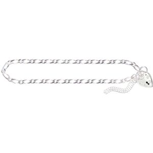 Sterling Silver Padlock Bracelet