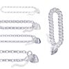 Sterling Silver Padlock Bracelet