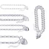Sterling Silver Padlock Bracelet