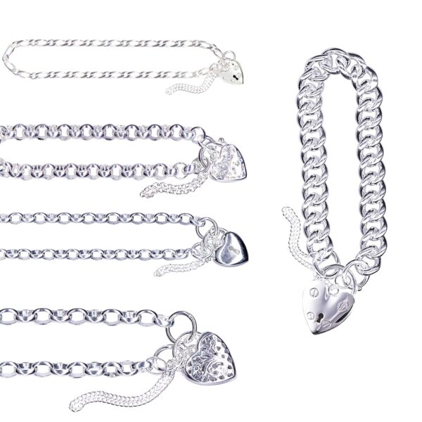 Sterling Silver Padlock Bracelet