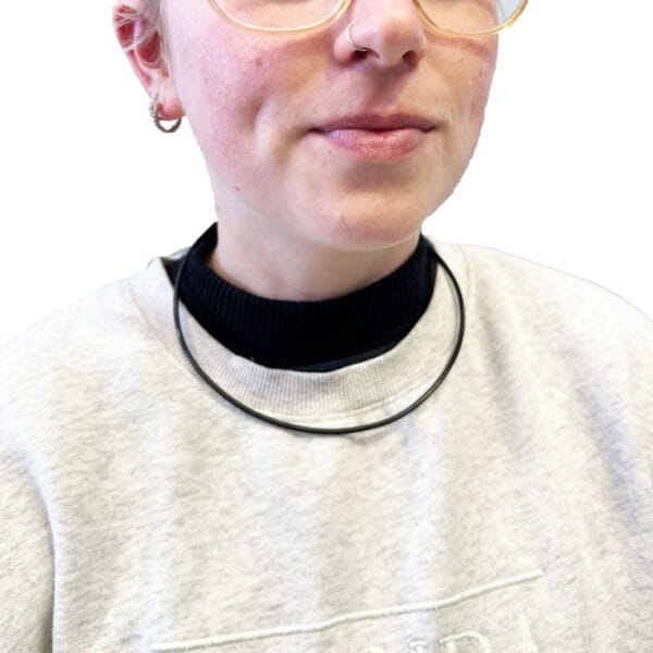 Leather Omega Necklace