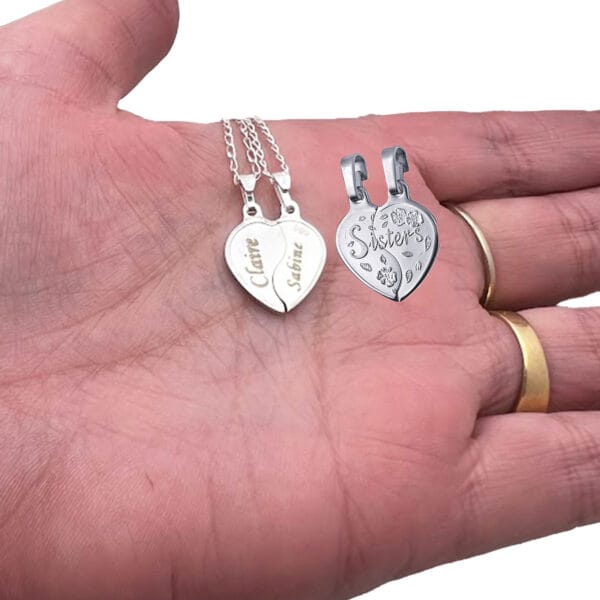 Sisters Break Apart Pendant Necklaces