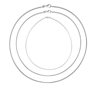 Sterling Silver Omega Necklaces