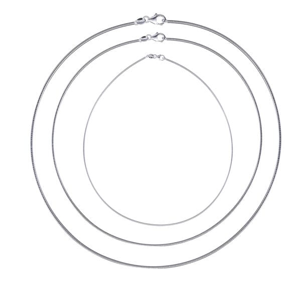 Sterling Silver Omega Necklaces