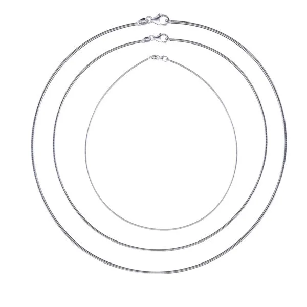 Sterling Silver Omega Necklaces