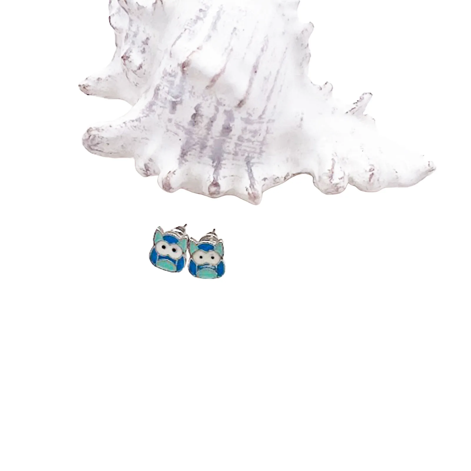 Enamel Owl Earrings