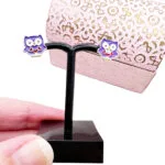 Enamel Owl Earrings
