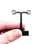Enamel Panda Earrings