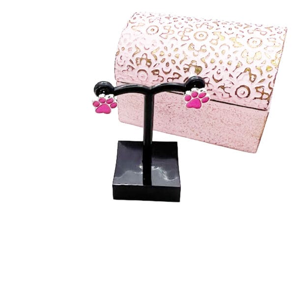 Pink Paw Earrings