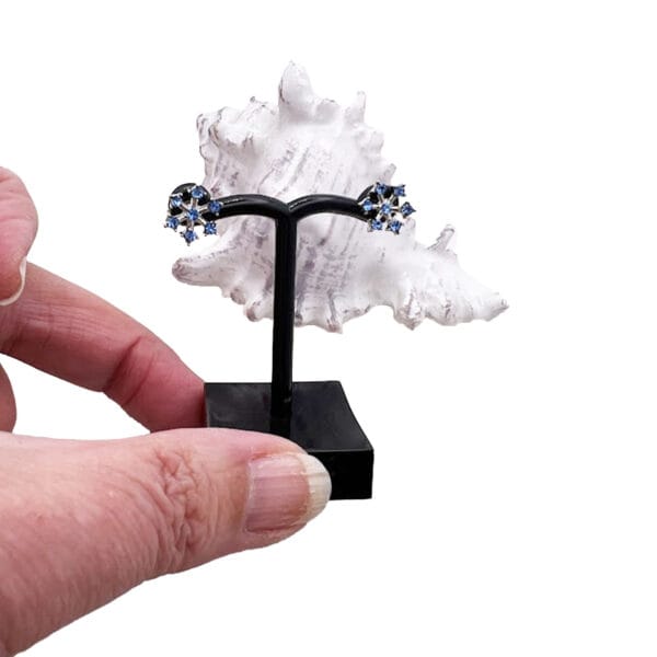Blue Snowflake Earrings