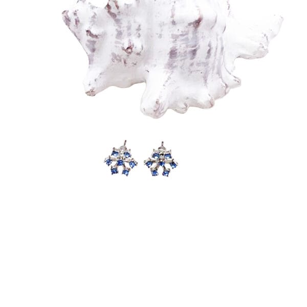 Blue Snowflake Earrings
