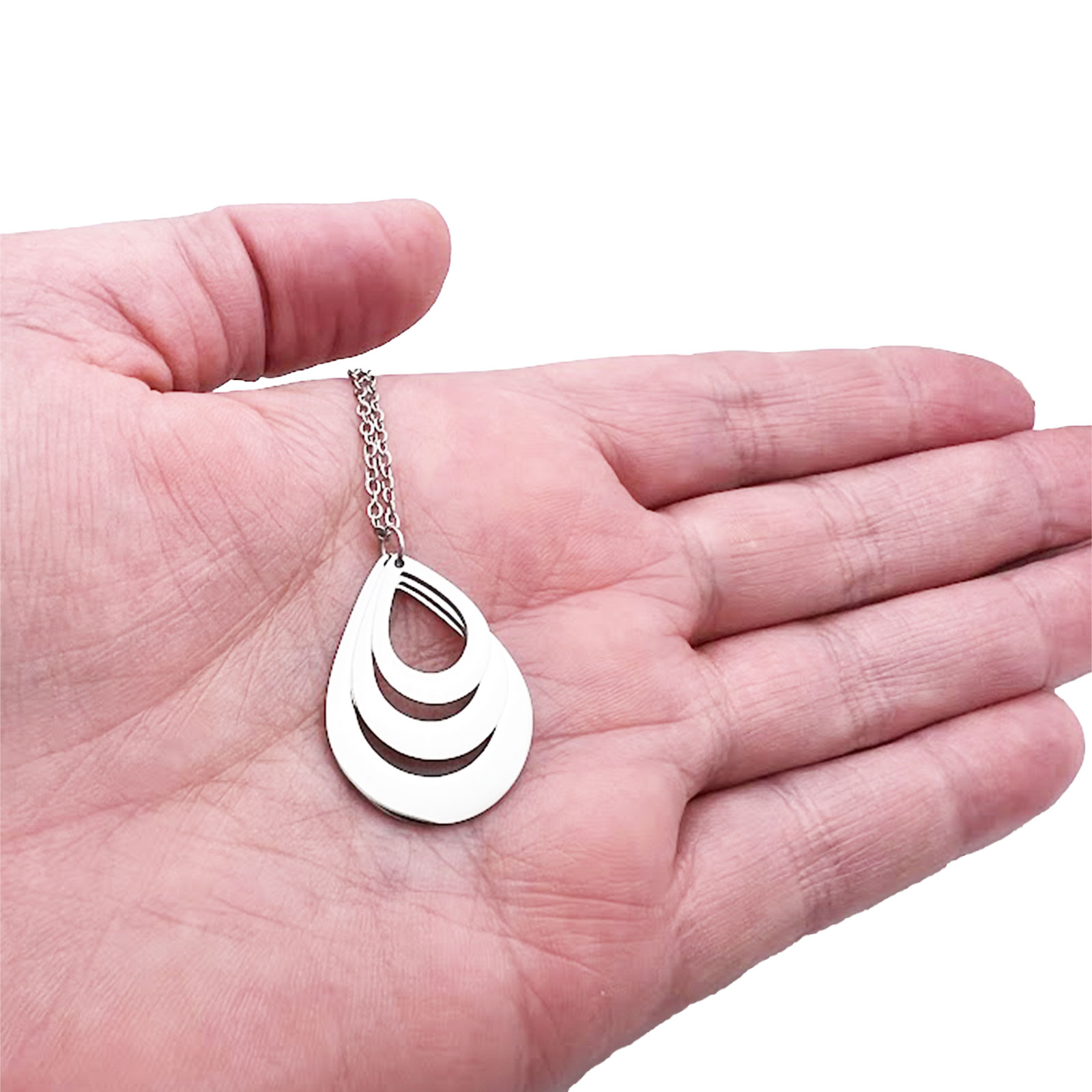 Three Layered Droplet Necklace 2 Droplet Necklace