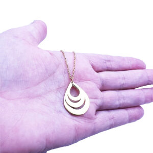 Three Layered Droplet Necklace 7 Droplet Necklace