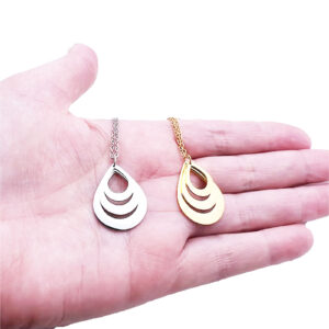 Three Layered Droplet Necklace 6 Droplet Necklace
