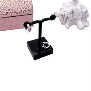 Purple Heart Huggie Earrings