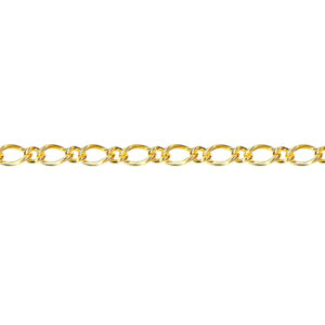 9ct Gold Oval Figaro Bracelet
