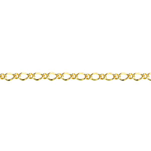 9ct Gold Oval Figaro Bracelet