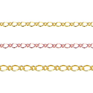 9ct Gold Oval Figaro Bracelet