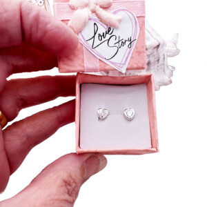 Sterling Silver CZ Earring Studs 7 CZ Earring Studs