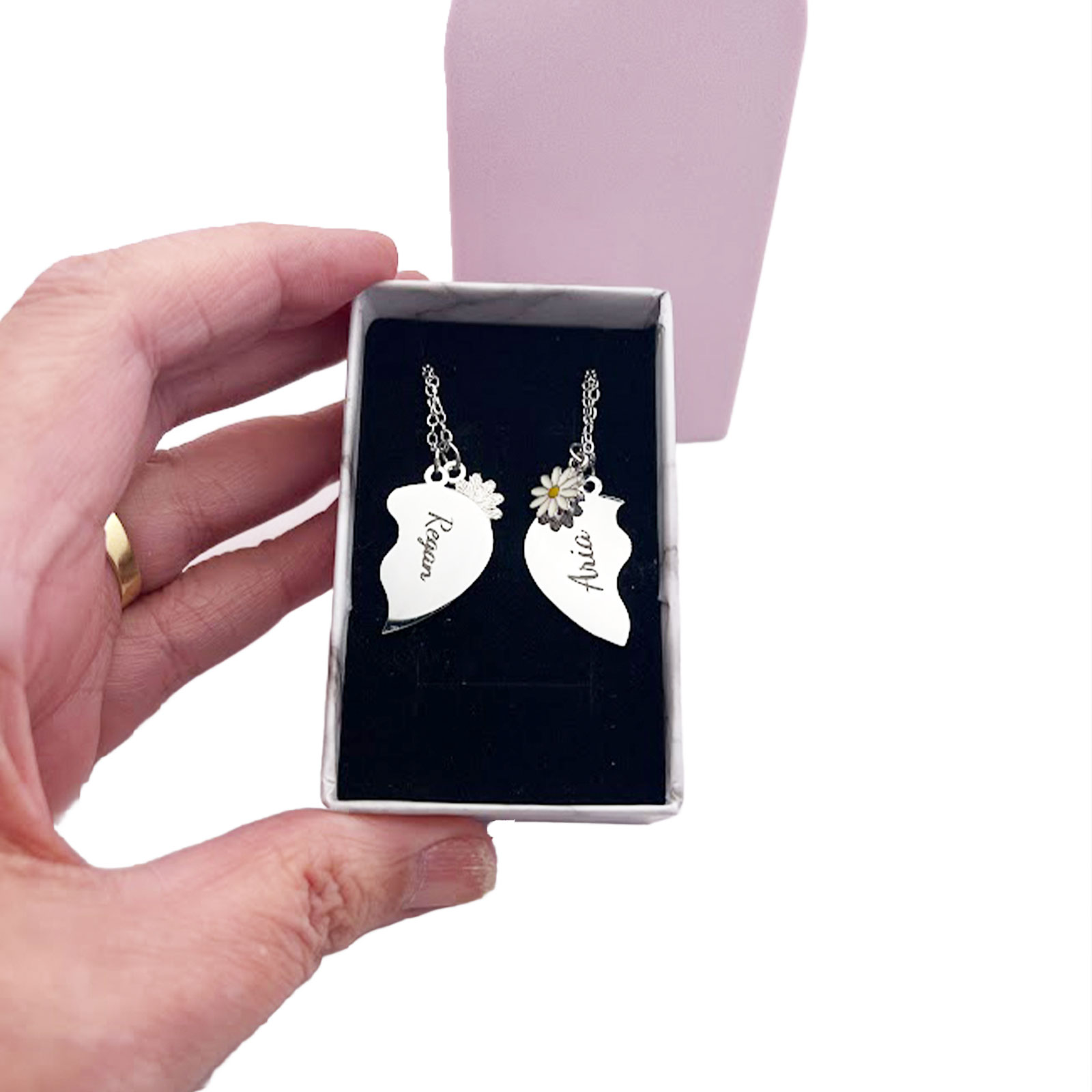 Sisters Break Apart Pendant Necklaces