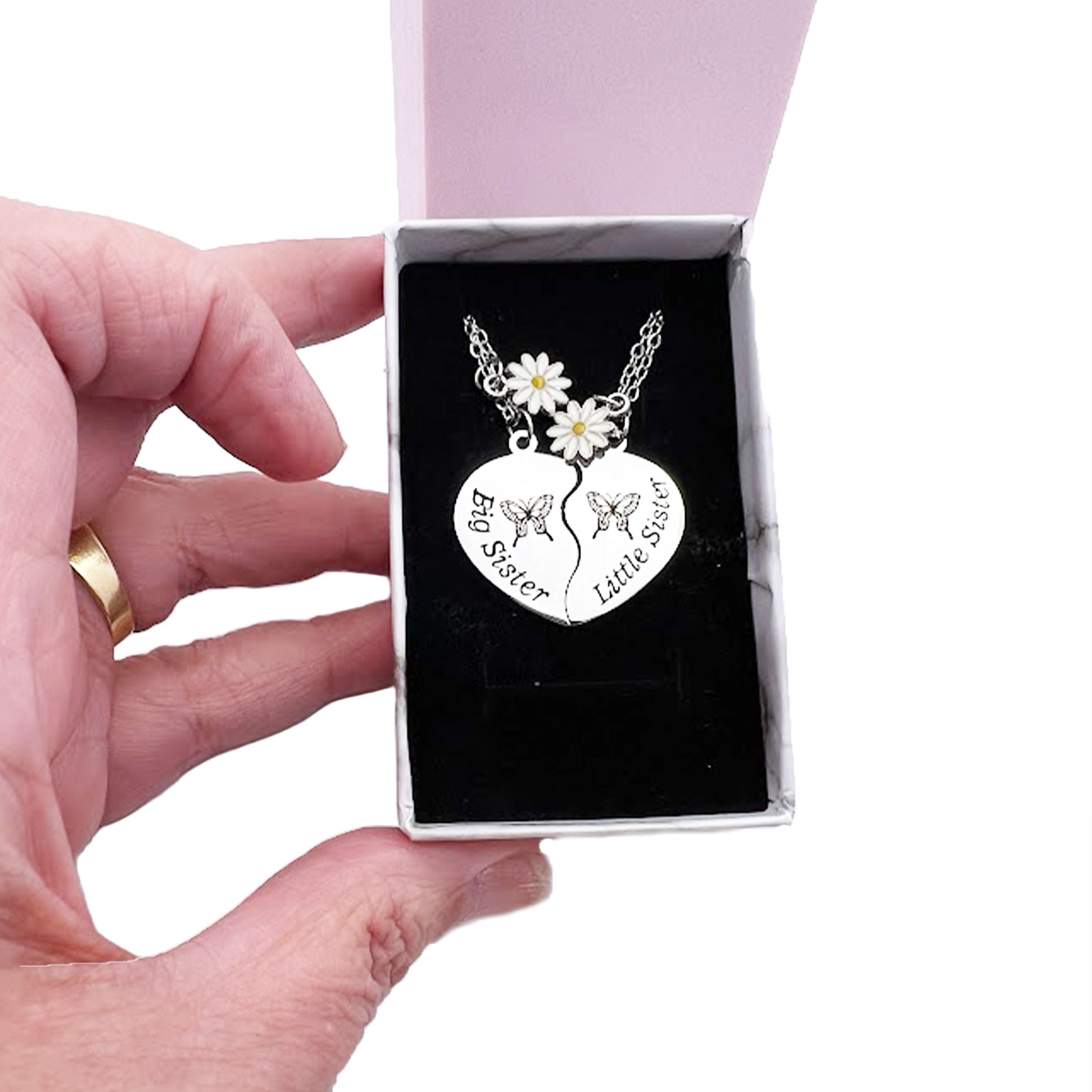 Sisters Break Apart Pendant Necklaces