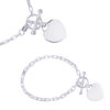 Sterling Silver Bracelet with T-Bar and Heart 8 Sterling Silver Bracelet with T-Bar and Heart