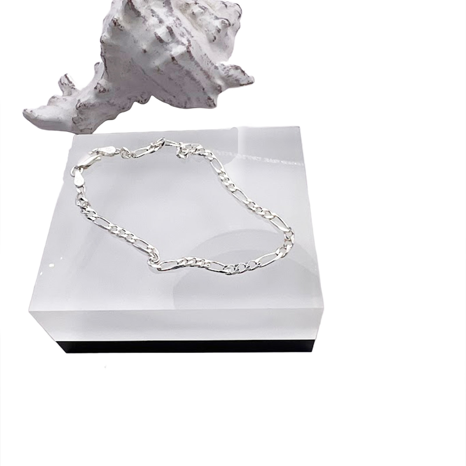 Sterling Silver Figaro Bracelets 2 Sterling Silver Figaro Bracelets