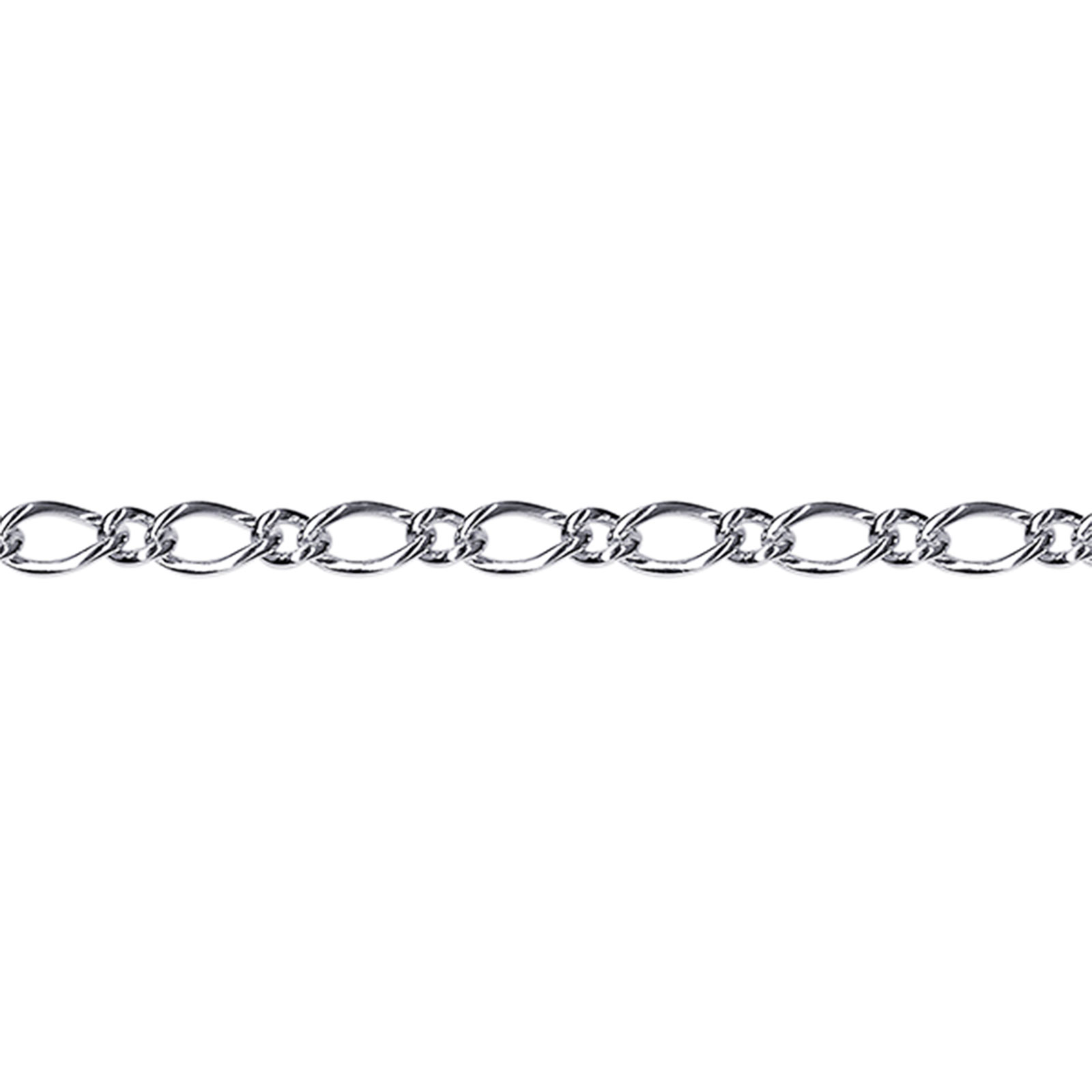 Sterling Silver Oval Figaro Bracelets 3 Sterling Silver Oval Figaro Bracelets