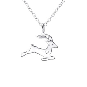 Sterling Silver Reindeer Necklace