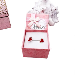 Sterling Silver Christmas Stocking Earrings