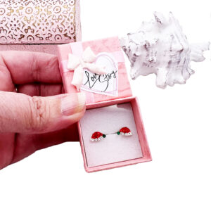 Sterling Silver Santa Hat Earrings