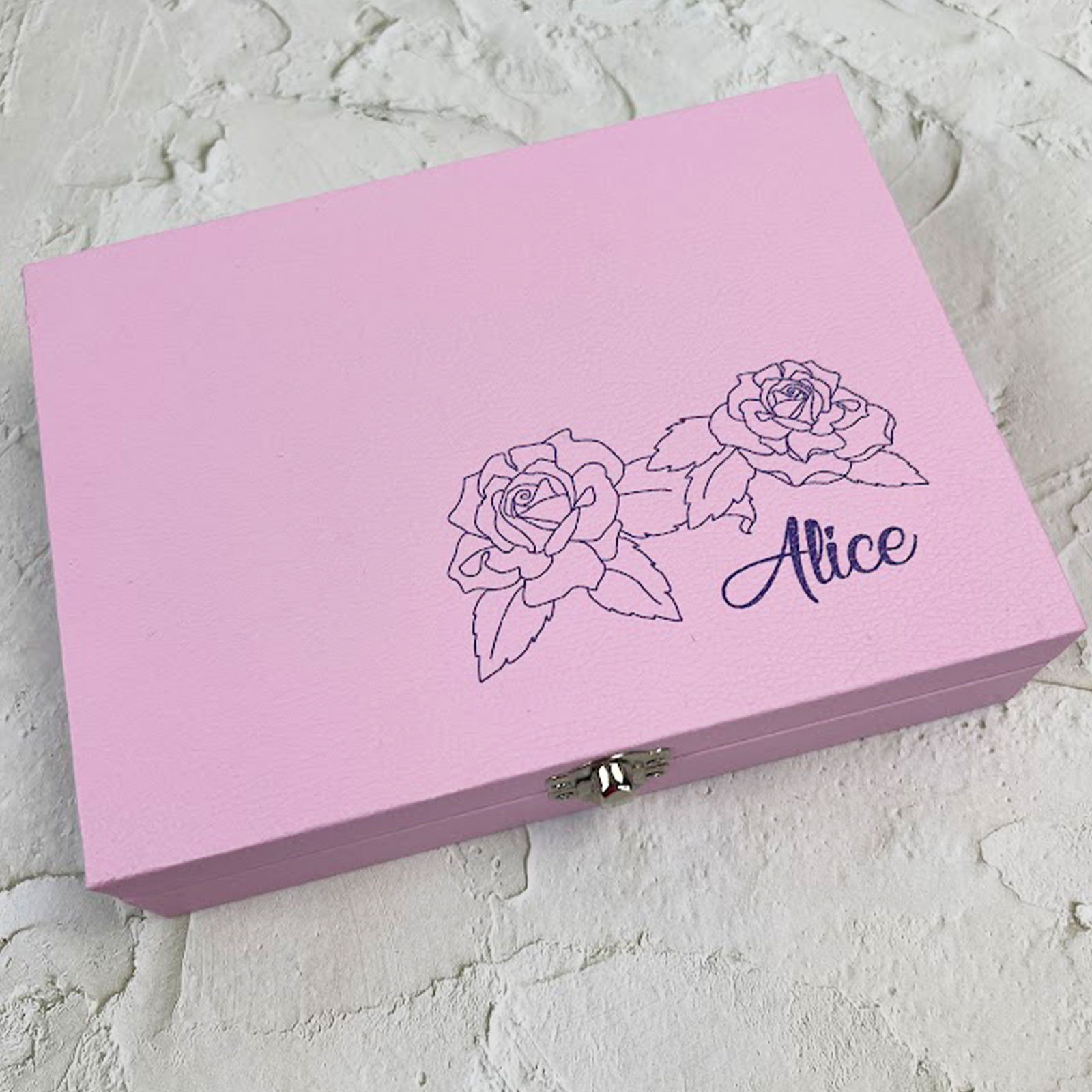 Personalised Pink Jewellery Box 4 Personalised Pink Jewellery Box