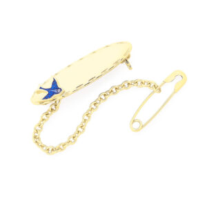 Bluebird Oval Baby Brooch